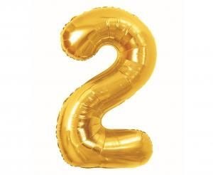 Godan Balon foliowy Cyfra 2, Royal gold, 85 cm Godan (BC-HRG2)