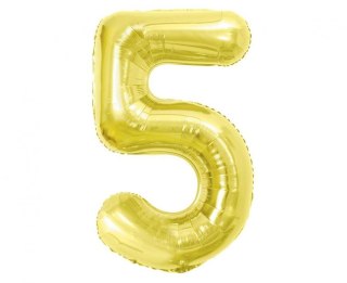 Godan Balon foliowy Cyfra 5, Light gold, 85 cm Godan (BC-HLG5)