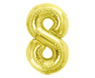 Godan Balon foliowy Cyfra 8, Light gold, 85 cm Godan (BC-HLG8)