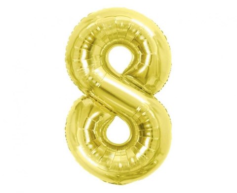 Godan Balon foliowy Cyfra 8, Light gold, 85 cm Godan (BC-HLG8)