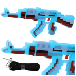 Lean Karabin Pikselowy Broń Światła Dźwięki Niebieski 39cm Lean (25246)