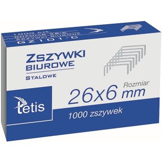 Tetis Zszywki 26/6 1000 szt Tetis (GZ101-C)