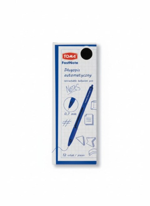 Toma Długopis 1mm wkład czarny 1,0mm Toma (TO - 030 3 2)
