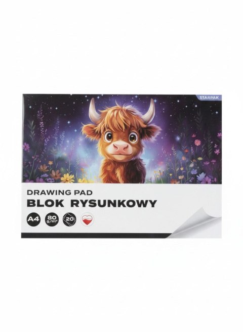 Starpak Blok rysunkowy A4 biały 80g 20k Starpak (587743)