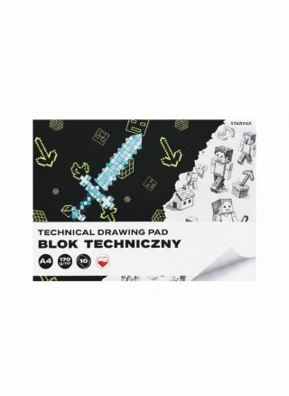 Starpak Blok techniczny A4 biały 170g 10k Starpak (588813)
