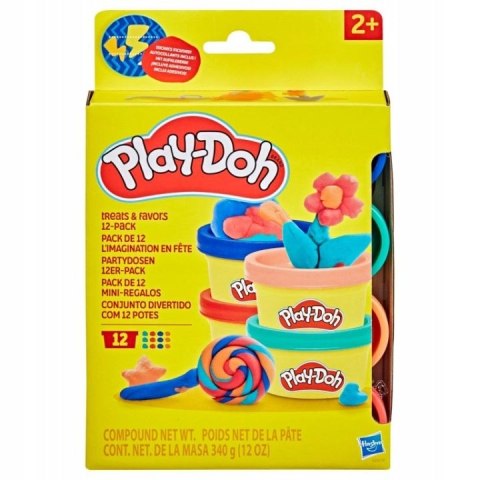 Playdoh Ciastolina 4 kol. Play-Doh Zestaw Imprezowy Prezenty 12-pak 340g Playdoh (g0519)
