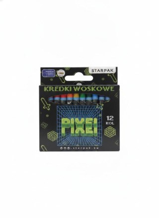 Mega Creative Kredki świecowe Pixel game 12 kol. Mega Creative (580605)