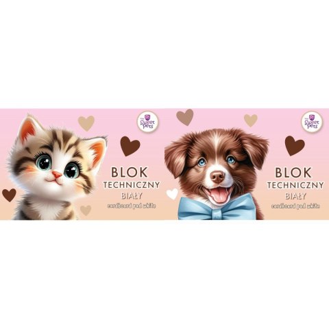 Beniamin Blok techniczny THE SWEET PETS A4 biały 10k Beniamin