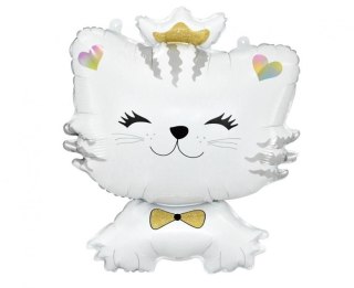 Godan Balon foliowy biały kotek 39x49cm Godan (BF-HBKO)