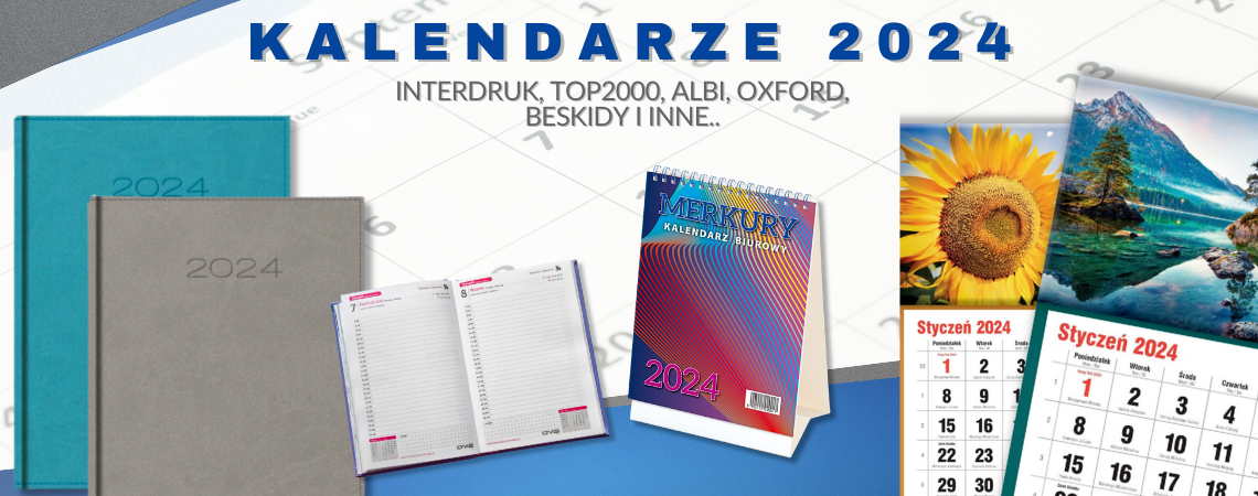 PARTYDECO-INTERDRUK-TOP2000-ALBI-OXFORD-BESKIDY-KALENDARZE-2024